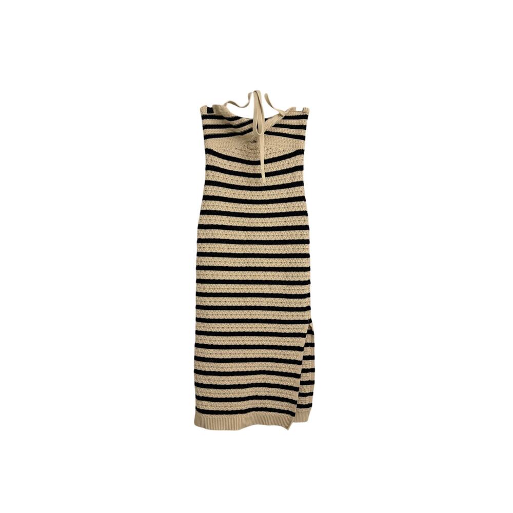 House of Harlow 1960 Crochet Boho Resort Chic Stripe Halter Maxi Dress Small - Picture 3 of 6